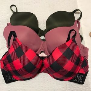 👀 PINK 3-pack bras